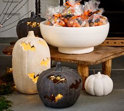 Terracotta Bat Cutout Pumpkin