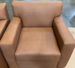 Open Box: Ashby Leather Armchair - Aviator Umber, Espresso