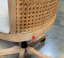 Elliot Upholstered Cane Desk Chair - Thumbnail 3
