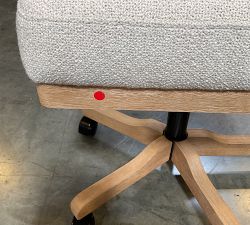 Open Box: Elliot Upholstered Cane Desk Chair - Performance Boucle Oatmeal, Seadrift