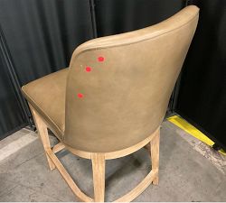 Open Box: Layton Leather Counter Stool (25.5") - Legacy Taupe, Seadrift