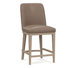 Open Box: Layton Leather Counter Stool (25.5") - Legacy Taupe, Seadrift
