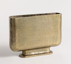 Antique Brass Pedestal Vase