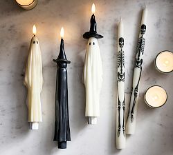 Skeleton Taper Candles - Set of 2
