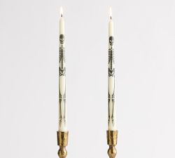 Skeleton Taper Candles - Set of 2