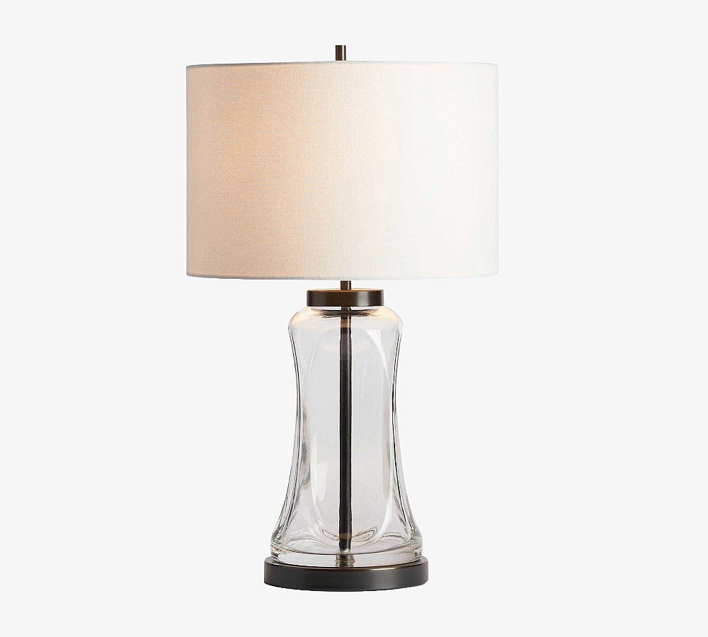 Berkeley Glass USB Table Lamp (25"-29") by Pottery Barn