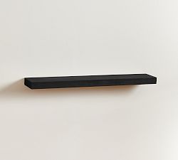 Open Box: Brighton Floating Wood Shelf (8"D x 48"W) - Black