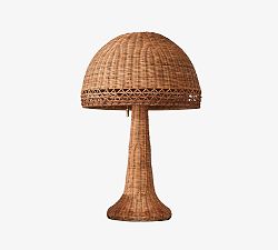 Augustus Round Rattan Table Lamp (28")