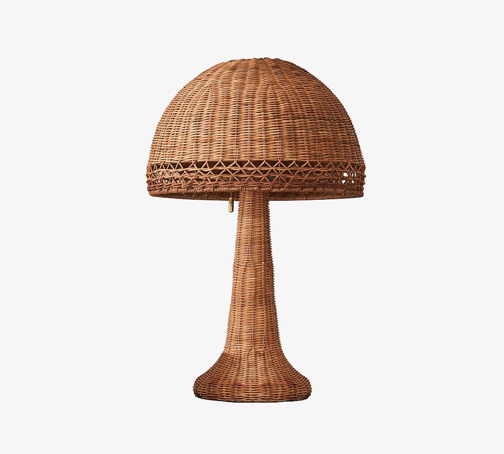 Augustus Round Rattan Table Lamp (28") by Pottery Barn