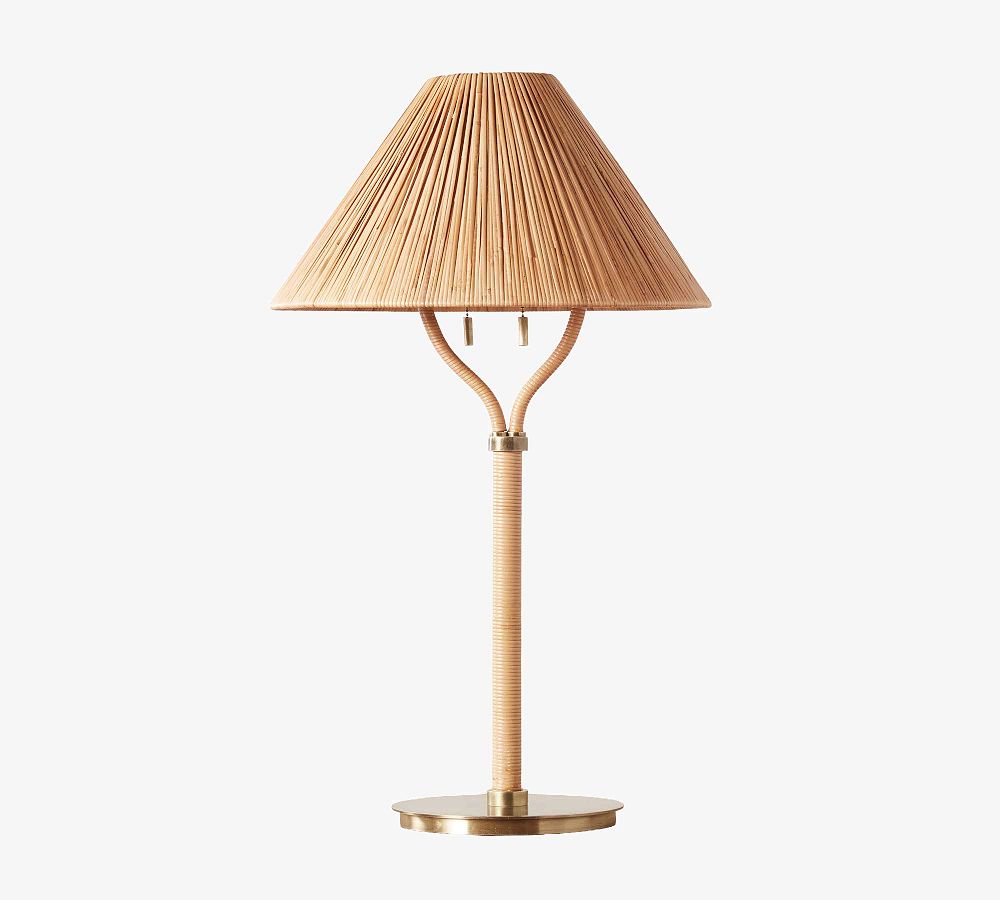 Dayna Rattan Table Lamp (31") by Pottery Barn