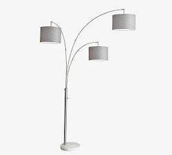 Locke 3-Arm Marble Arc Floor Lamp (83")