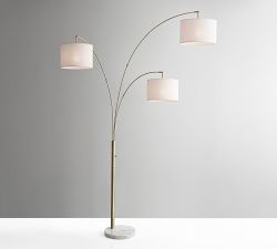 Locke 3-Arm Marble Arc Floor Lamp (83")