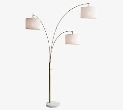 Locke 3-Arm Marble Arc Floor Lamp (83")