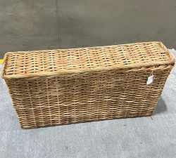 Open Box: Aubrey Handwoven Basket, Large Lidded Basket (24.25"W x 13.5"H) - Natural