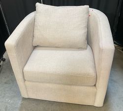 Open Box: Ayden Barrel Arm Swivel Armchair (32") - Performance Slub Weave Oatmeal