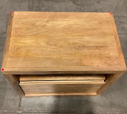 Open Box: Cayman Nightstand without Glass Top(27") - Heirloom Wheat