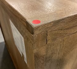 Open Box: Cayman Nightstand without Glass Top(27") - Heirloom Wheat