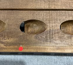 Open Box: Decorative French Wine Bottle Riddling Wall Rack - Rustic Knotty