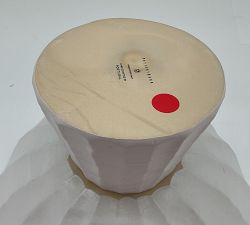 Open Box: Faceted Decorative Pedestal Bowl - Matte White
