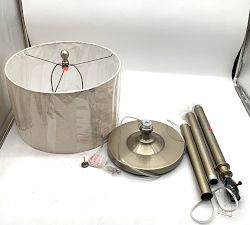 Open Box: Fig Iron Adjustable Floor Lamp (66") - Antique Brass