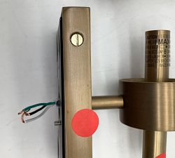 Open Box: Frances Alabaster Double Tube Sconce (22") - Tumbled Brass