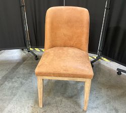 Open Box: Layton Leather Dining Chair - Keystone Nut, Seadrift