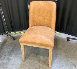 Open Box: Layton Leather Dining Chair - Keystone Nut, Seadrift