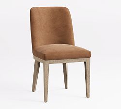 Open Box: Layton Leather Dining Chair - Keystone Nut, Seadrift