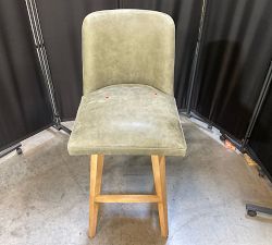 Open Box: Layton Leather Swivel Bar Stool (31.5") - Keystone Moss, Seadrift