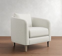 Open Box: Remmy Petite Armchair (32") - Heathered Chenille Pebble