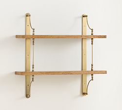 Open Box: Summerville Two-Tiered Shelf (30") - Tuscan Brown, Antique Bronze