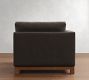Build Your Own Jake Deep Seat Leather Brindle Wood Base Sectional