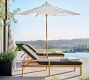 9' Round Outdoor Patio Umbrella &ndash; Teak Tilt Frame​