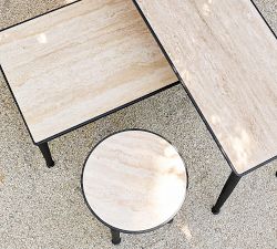 Ellis Metal Round Outdoor Side Table (18")