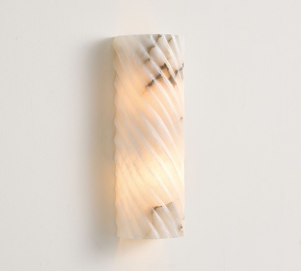 Amalia Alabaster Fluted Sconce (15") by Pottery Barn