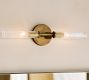 Cooper Ribbed Glass Double Tube Sconce (20")