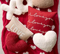 Heart Jacquard Knit Throw