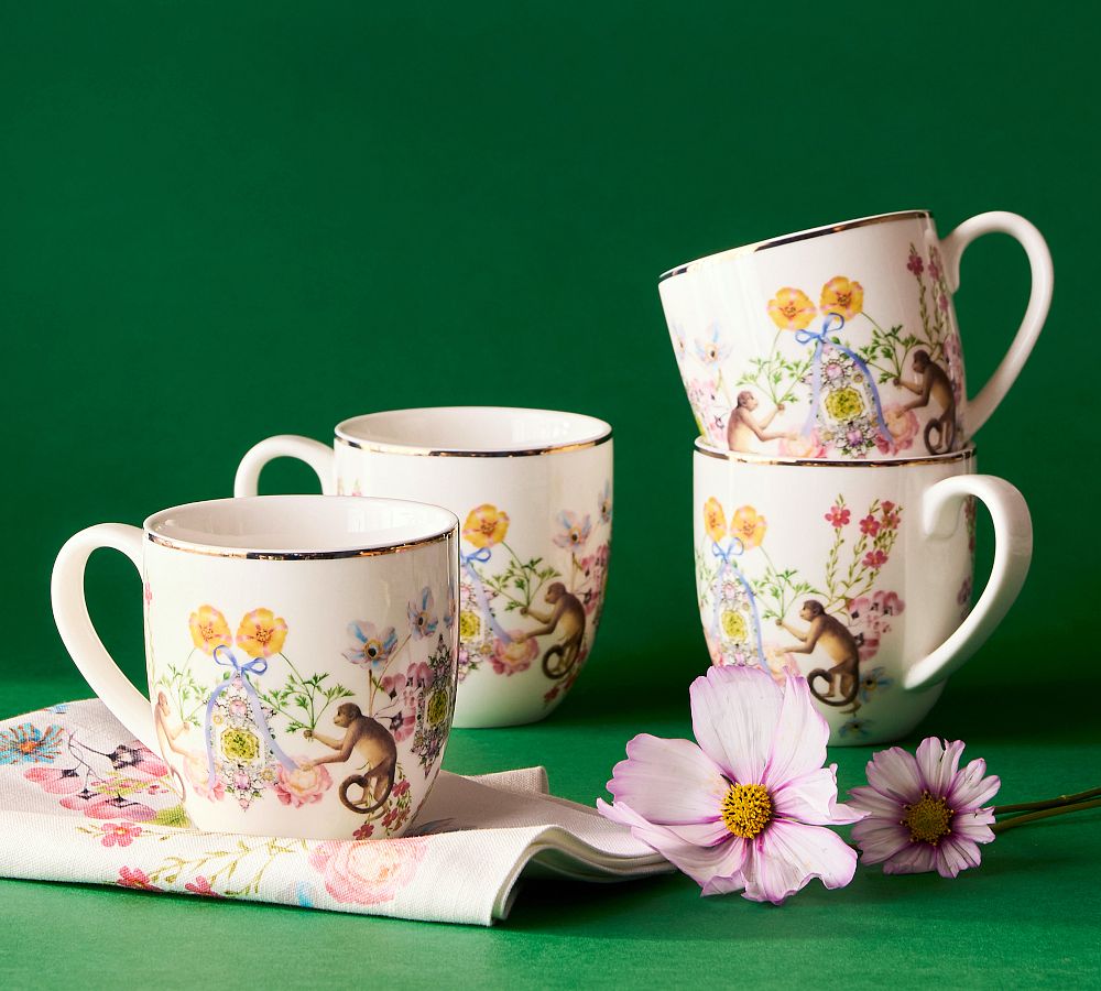 Cynthia Rowley Midsummer Night's Dream Mugs - Set of 4 by Pottery Barn