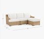Huntington Wicker 4-Piece Slope-Arm Outdoor Sectional (95")