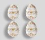 Botanical Bunny Stoneware Egg Appetizer Plates - Set of 4