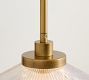 Cooper Flared Ribbed Glass Pendant (12")
