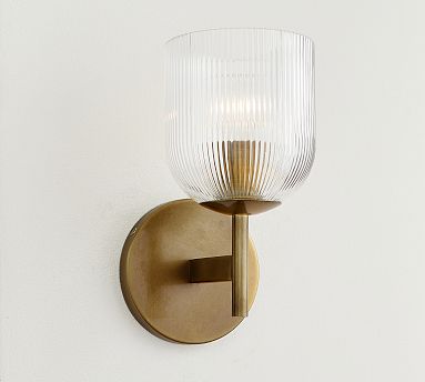 Cooper Ribbed Glass Sconce (9