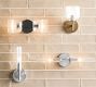 Cooper Ribbed Glass Sconce (9")