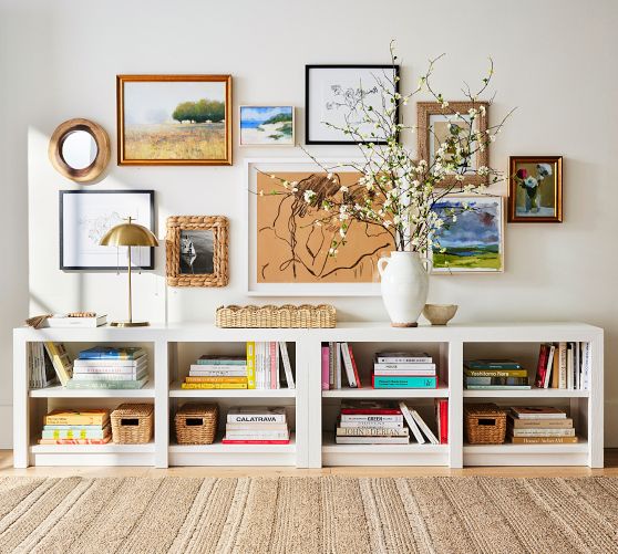 Dillon Long Low Console Bookcase (116") by Pottery Barn