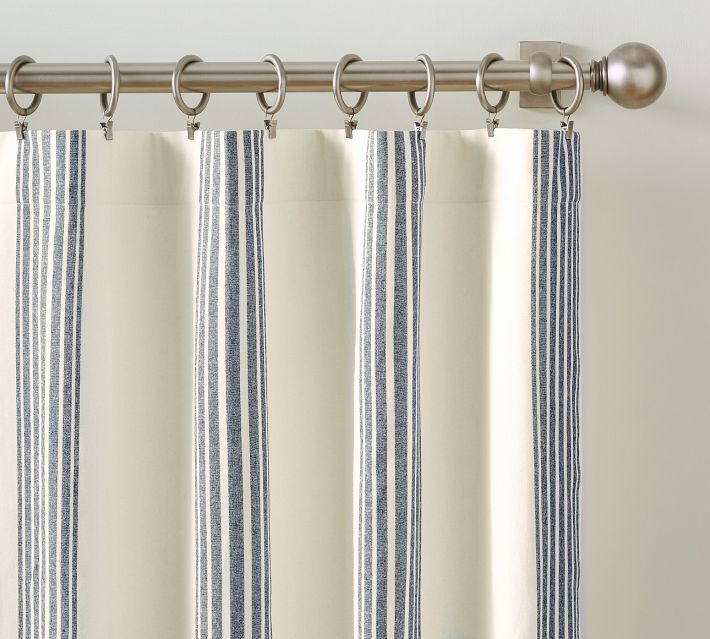 POTTERY BARN＊カーテン Riviera Striped Curtain | Pottery Barn