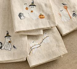 Scary Squad Organic Cotton Napkins - Mixed Set of 4