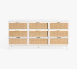 Westly 9-Drawer Cane Dresser (71")