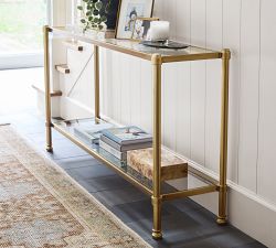 Everson Glass Console Table (58.5")