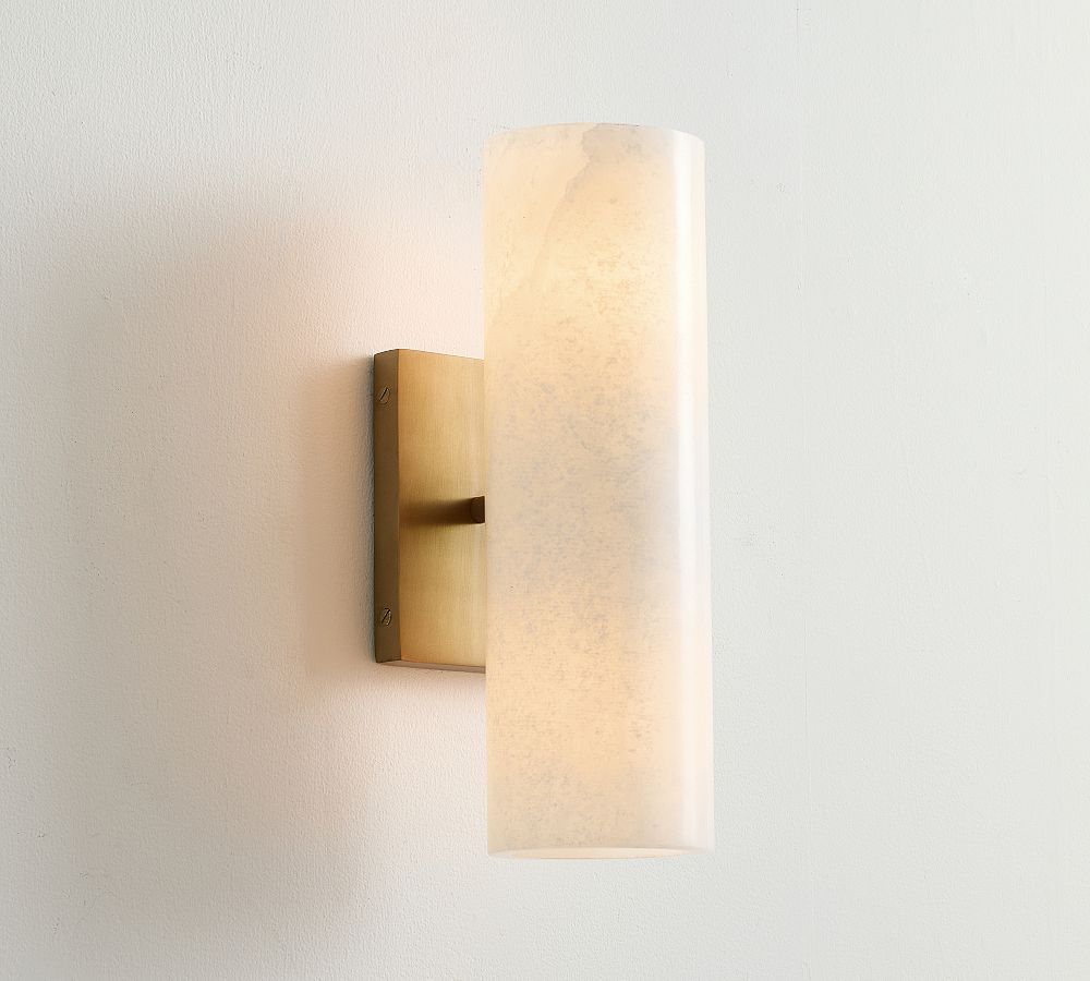 Frances Alabaster Tube Sconce (13") by Pottery Barn
