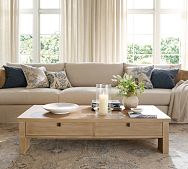 Modern Farmhouse Rectangular Coffee Table (64